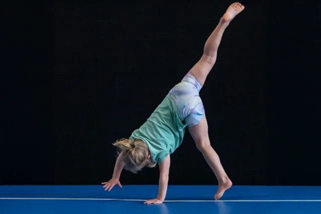 Holiday Workshops 36 kid exercising acro at ModBod Kids