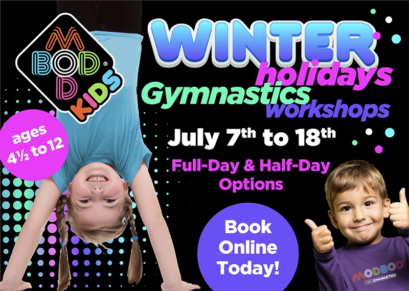 Winter holidays gymnastics workshops Modbod Gym