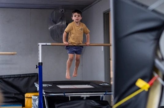 Boy on training at ModBod Gymnastics