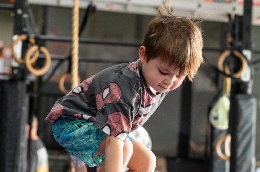 Boy on training at ModBod Gymnastics