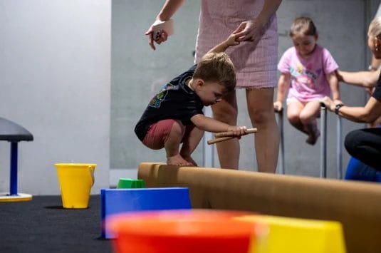 Kid on training at ModBod Gymnastics